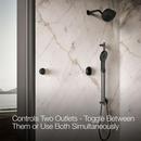 Dual-Outlet  Digital Shower Control in Matte Black 