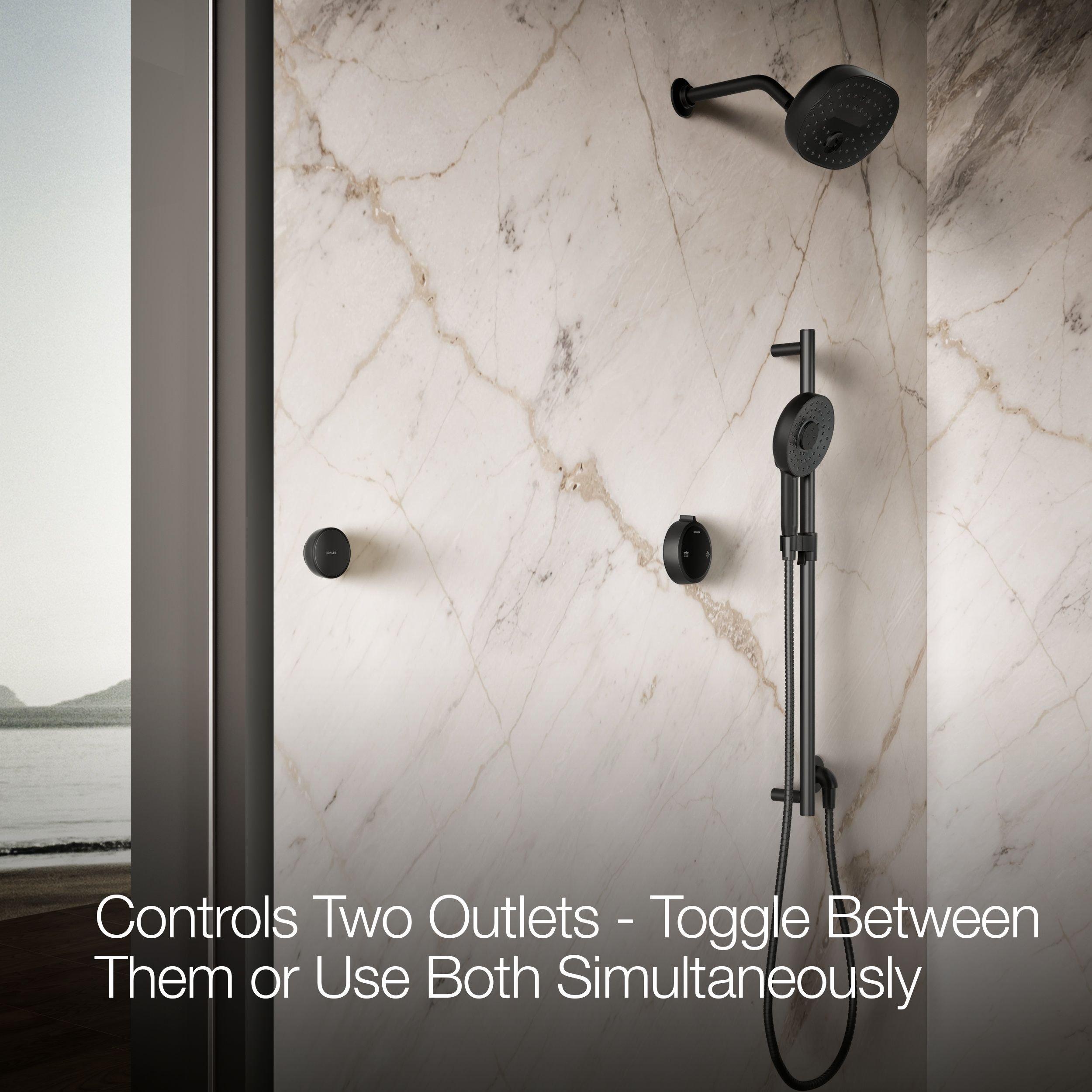 Dual-Outlet  Digital Shower Control in Matte Black 