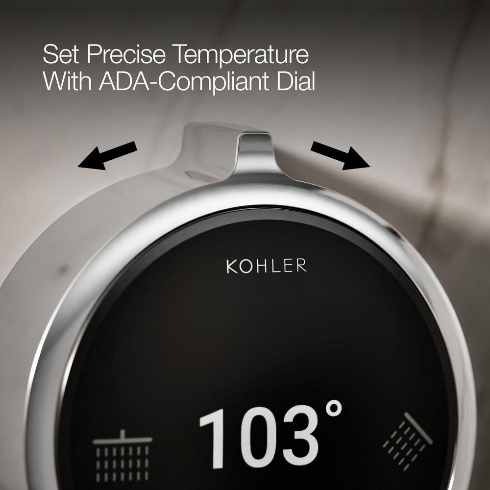 Dual-Outlet  Digital Shower Control in Polished Chrome 