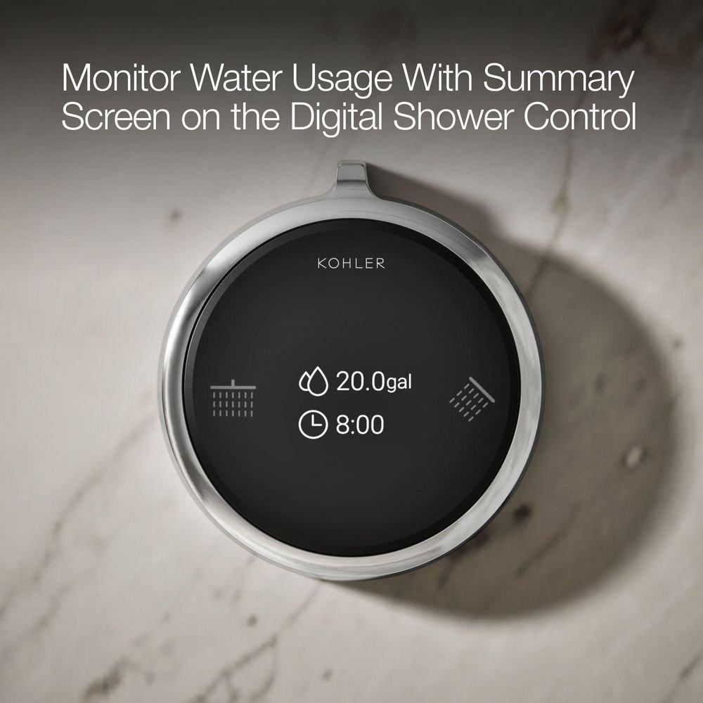 Dual-Outlet  Digital Shower Control in Polished Chrome 