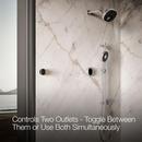 Dual-Outlet  Digital Shower Control in Polished Chrome 