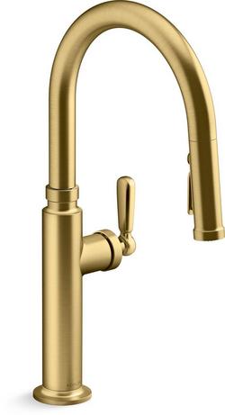 Single Handle Pull Down Touchless Kitchen Faucet in Vibrant Polished Nickel