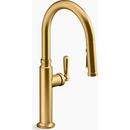 Single Handle Pull Down Touchless Kitchen Faucet in Vibrant Polished Nickel 