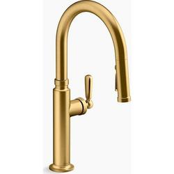 Single Handle Pull Down Touchless Kitchen Faucet in Vibrant Polished Nickel