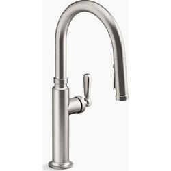 Single Handle Pull Down Touchless Kitchen Faucet in Vibrant Stainless