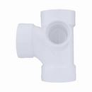 White PVC DWV Sanitary Tee with 2 