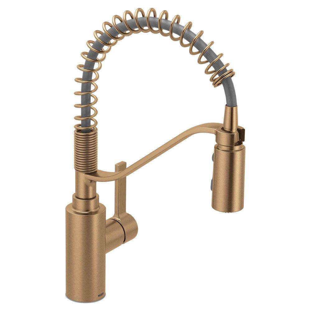 BRONZED GOLD BZG ONE-HANDLE HIGH ARC PULLDOWN KITCHEN FAUCET 