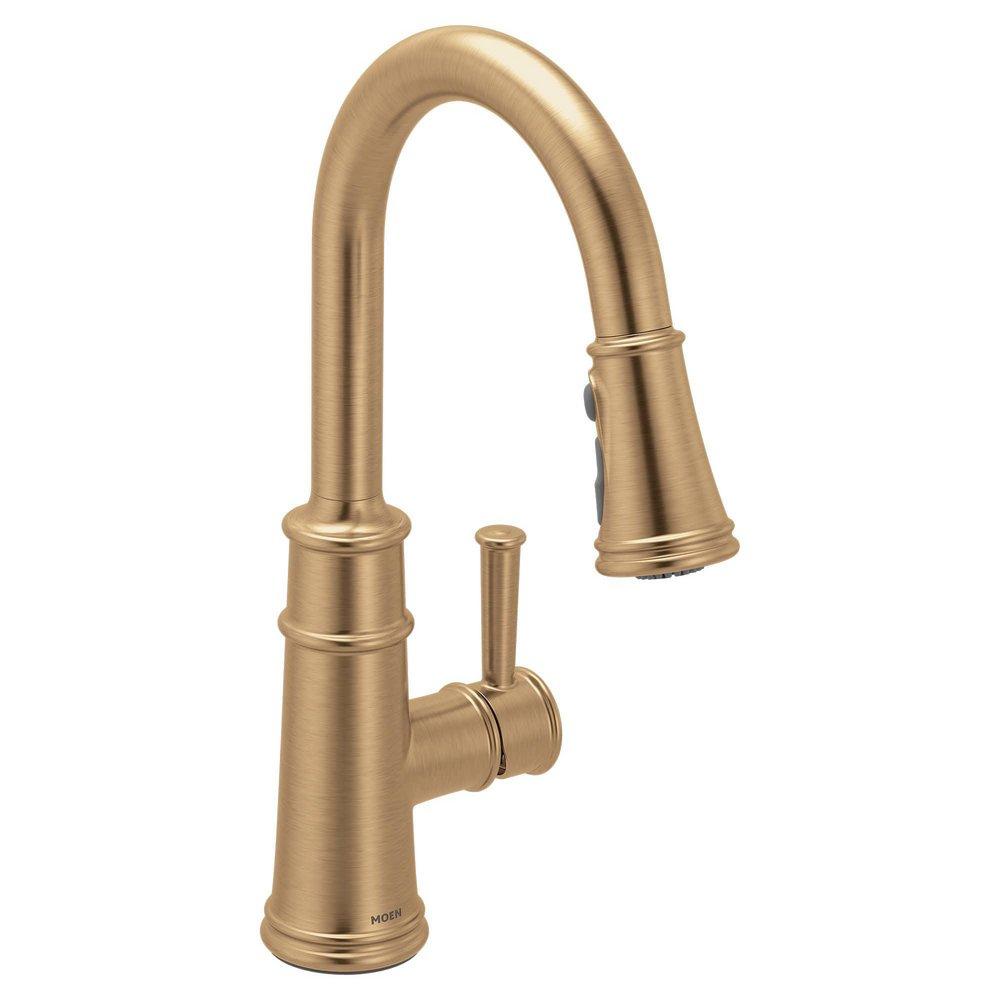 BRONZED GOLD BZG ONE-HANDLE HIGH ARC PULLDOWN KITCHEN FAUCET 