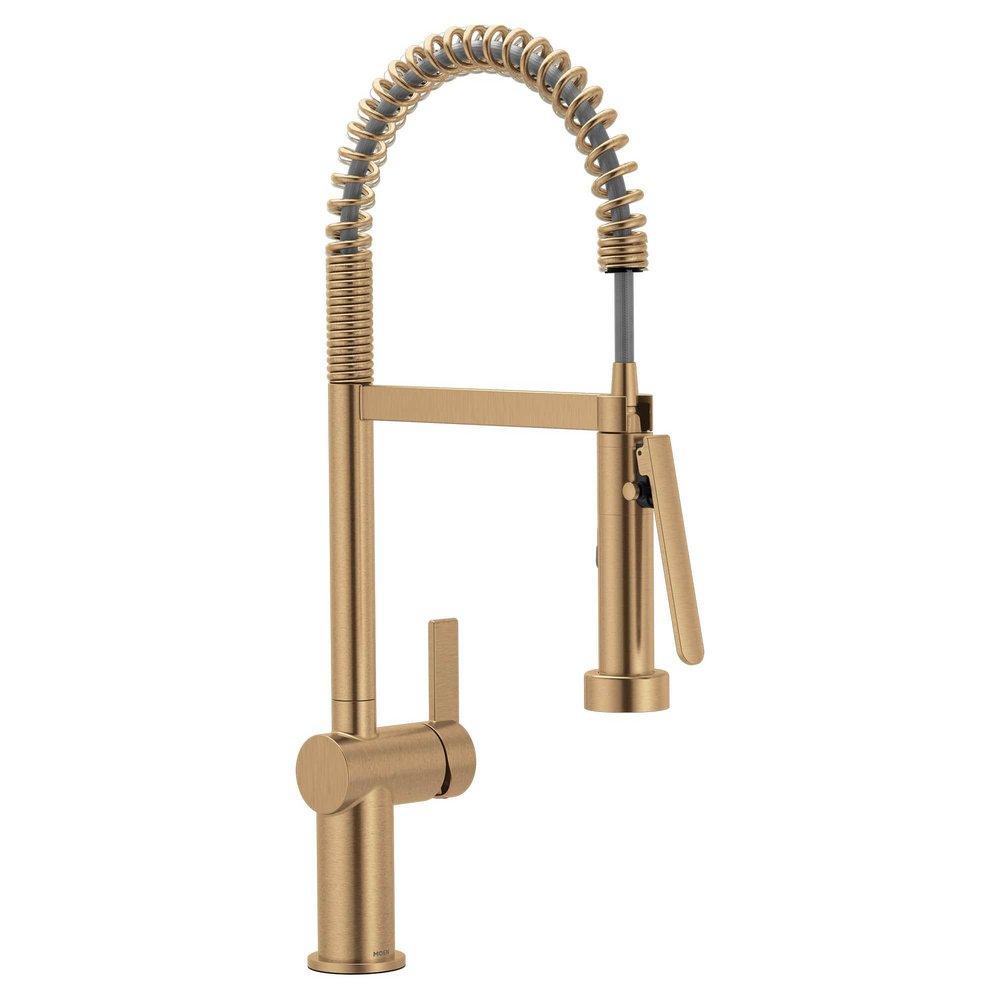 BRONZED GOLD BZG ONE-HANDLE HIGH ARC PULLDOWN KITCHEN FAUCET 