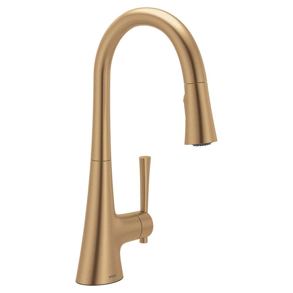 BRONZED GOLD BZG ONE-HANDLE HIGH ARC PULLDOWN KITCHEN FAUCET 