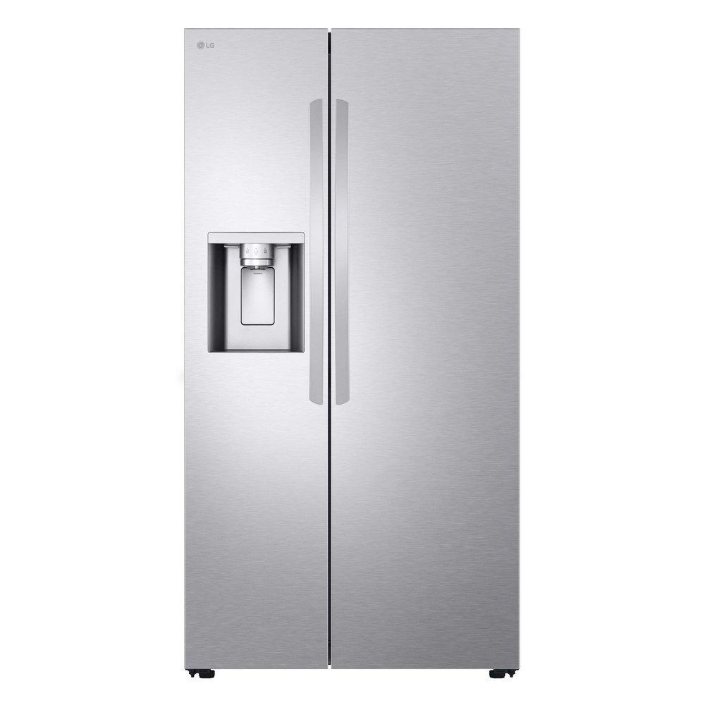 36 Inch Wide 26.6 Cu. Ft. Energy Star Certified Side By Side Refrigerator With LED Lighting And Crisper Drawers 