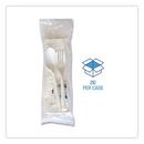Medium Weight White Six-Piece Cutlery Kit (Fork/Knife/Napkin/Pepper/Salt/Spoon) 5.86 Plastic (250/Carton) 