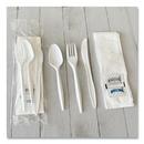 Medium Weight White Six-Piece Cutlery Kit (Fork/Knife/Napkin/Pepper/Salt/Spoon) 5.86 Plastic (250/Carton) 