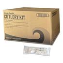 Medium Weight White Six-Piece Cutlery Kit (Fork/Knife/Napkin/Pepper/Salt/Spoon) 5.86 Plastic (250/Carton) 