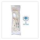 Medium Weight White Six-Piece Cutlery Kit (Fork/Knife/Napkin/Pepper/Salt/Spoon) 5.86 Plastic (250/Carton) 