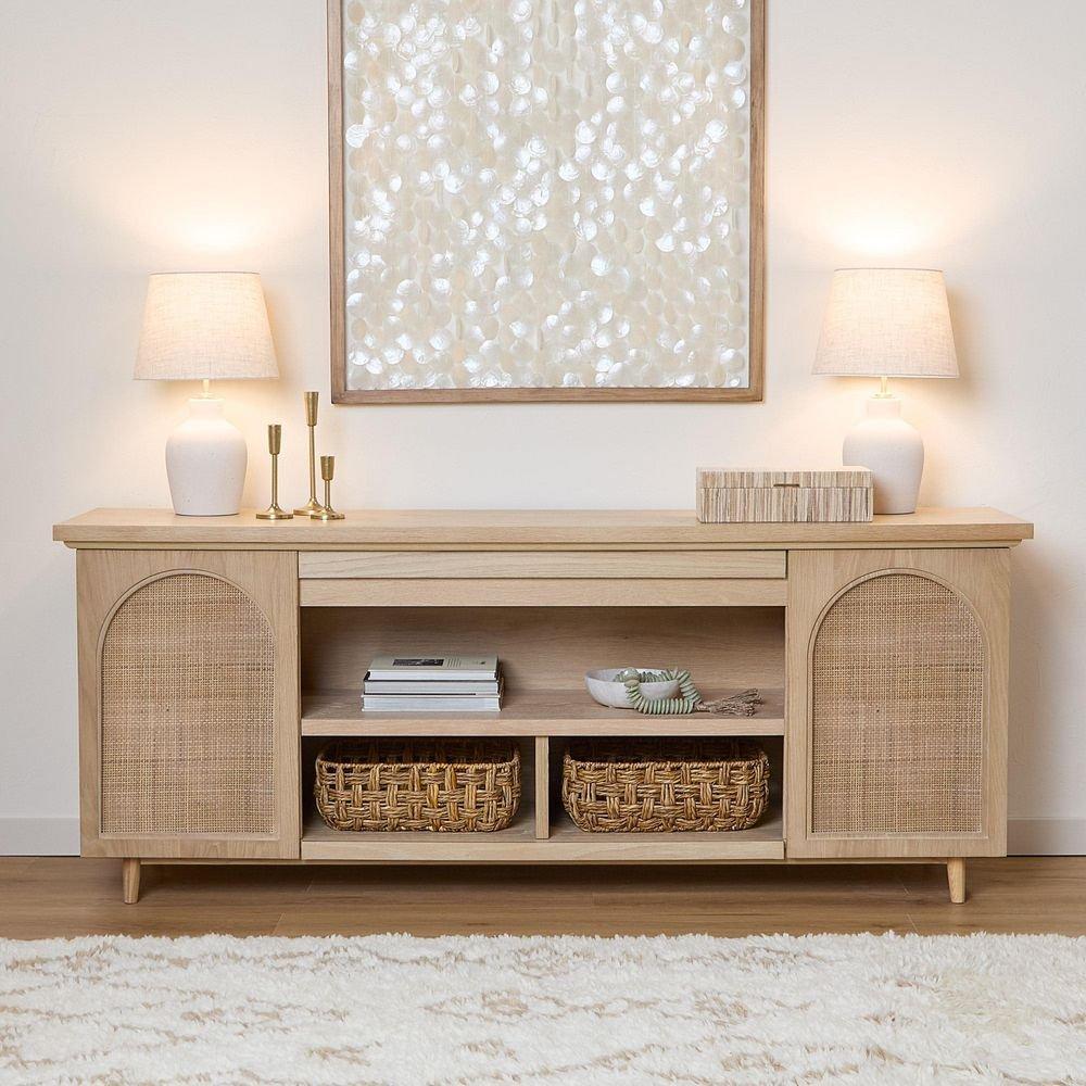 DAHLIA 76 TV STAND IN WHITE OAK 