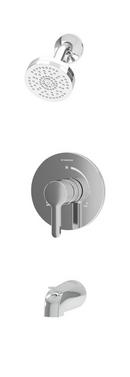 1.5 gpm Tub and Shower Pressure Balanced Valve Trim with Single Function Showerhead and 5-1/4 in. Diverter Tub Spout in Polished Chrome 