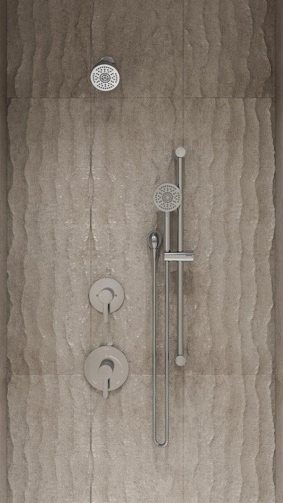 1.5 gpm Tub and Shower Pressure Balanced Valve Trim with Single Function Showerhead and 5-1/4 in. Diverter Tub Spout in Polished Chrome 