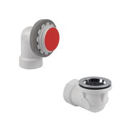 Fast Fit Push Pull Half Rough Drain in PVC Chrome Plated