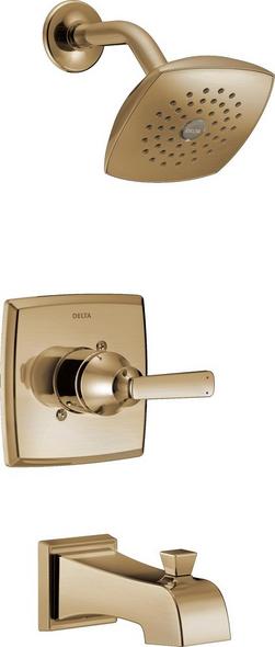 Single Handle Single Function Bathtub & Shower Faucet in Champagne Bronze (Trim Only)