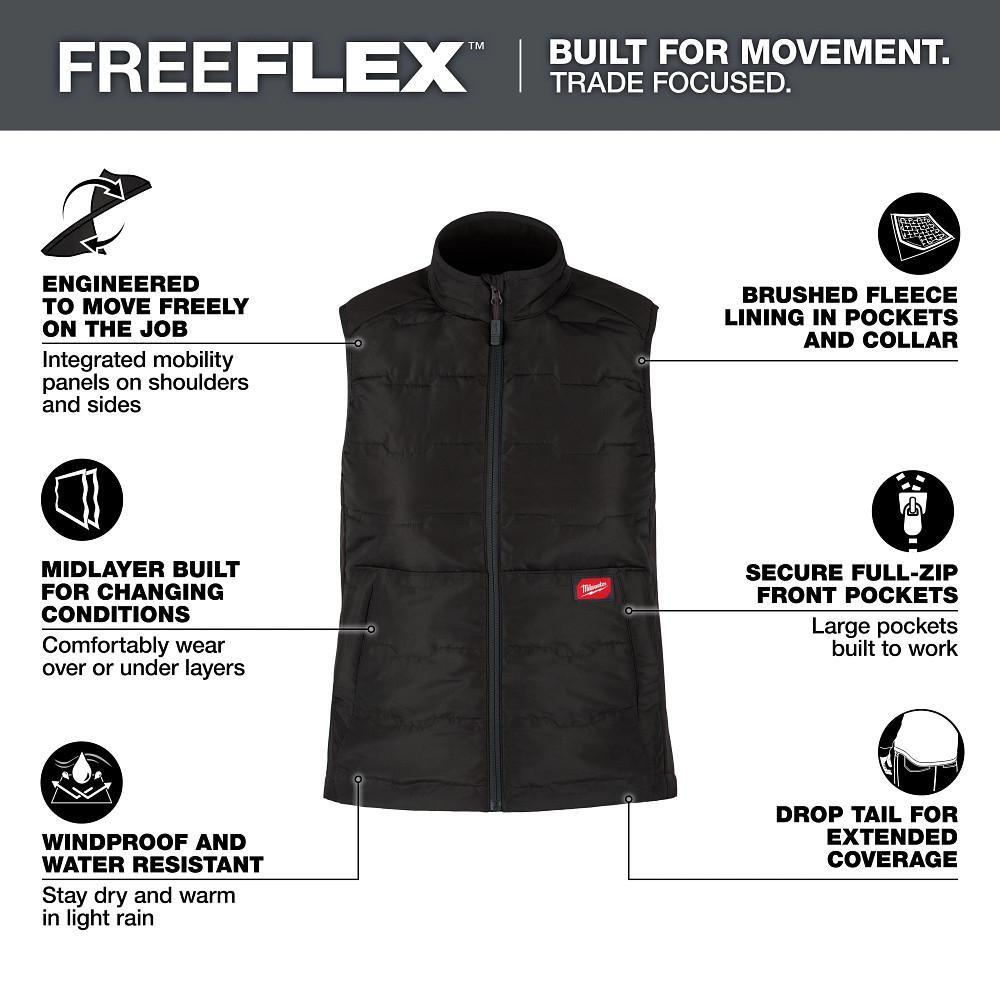WOMEN'S FREEFLEX LIGHTWEIGHT INSULATED VEST BLACK 2X 