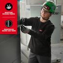 WOMEN'S GRIDIRON POCKET T-SHIRT - LONG SLEEVE BLACK 2X 