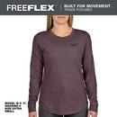 WOMEN'S FREEFLEX HYBRID TEE - LONG SLEEVE PURPLE M 
