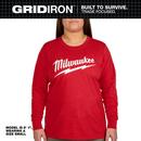 WOMEN'S GRIDIRON LOGO TEE - LONG SLEEVE RED L 
