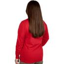 WOMEN'S GRIDIRON LOGO TEE - LONG SLEEVE RED L 