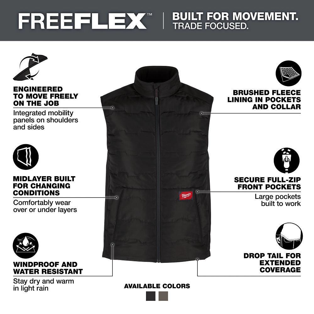 FREEFLEX LIGHTWEIGHT INSULATED VEST BLACK L 