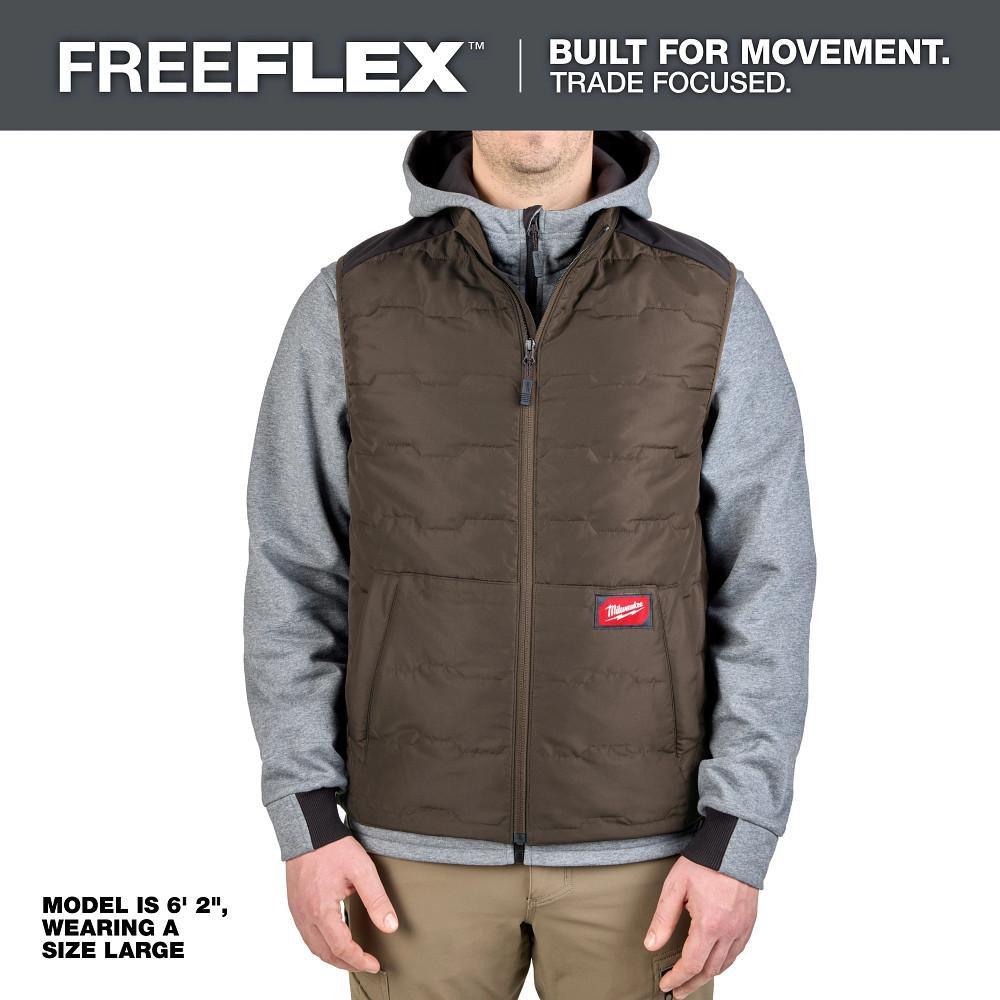 FREEFLEX LIGHTWEIGHT INSULATED VEST BROWN M 