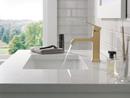 Single Handle Monoblock Bathroom Sink Faucet in Champagne Bronze 