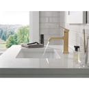 Single Handle Monoblock Bathroom Sink Faucet in Champagne Bronze 