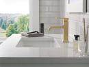 Single Handle Monoblock Bathroom Sink Faucet in Champagne Bronze 