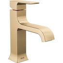 Single Handle Monoblock Bathroom Sink Faucet in Champagne Bronze 