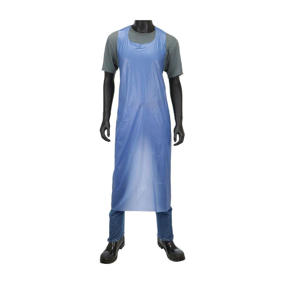 27 INCH X 45 INCH BLUE VINYL APRON 4 MIL 