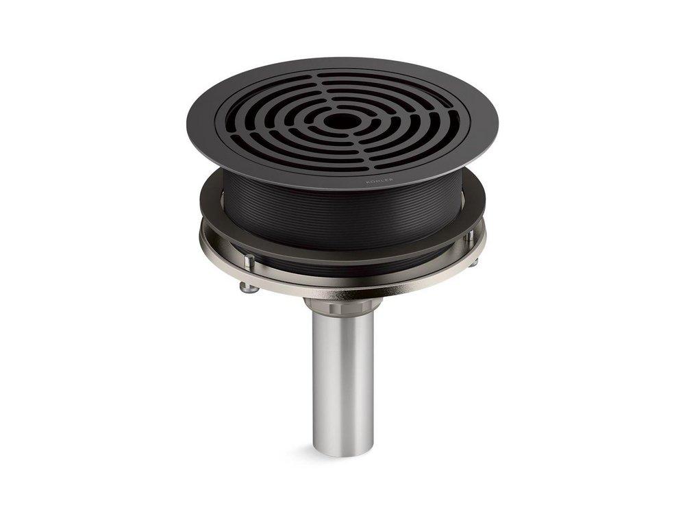 Grated Drain in Matte Black 