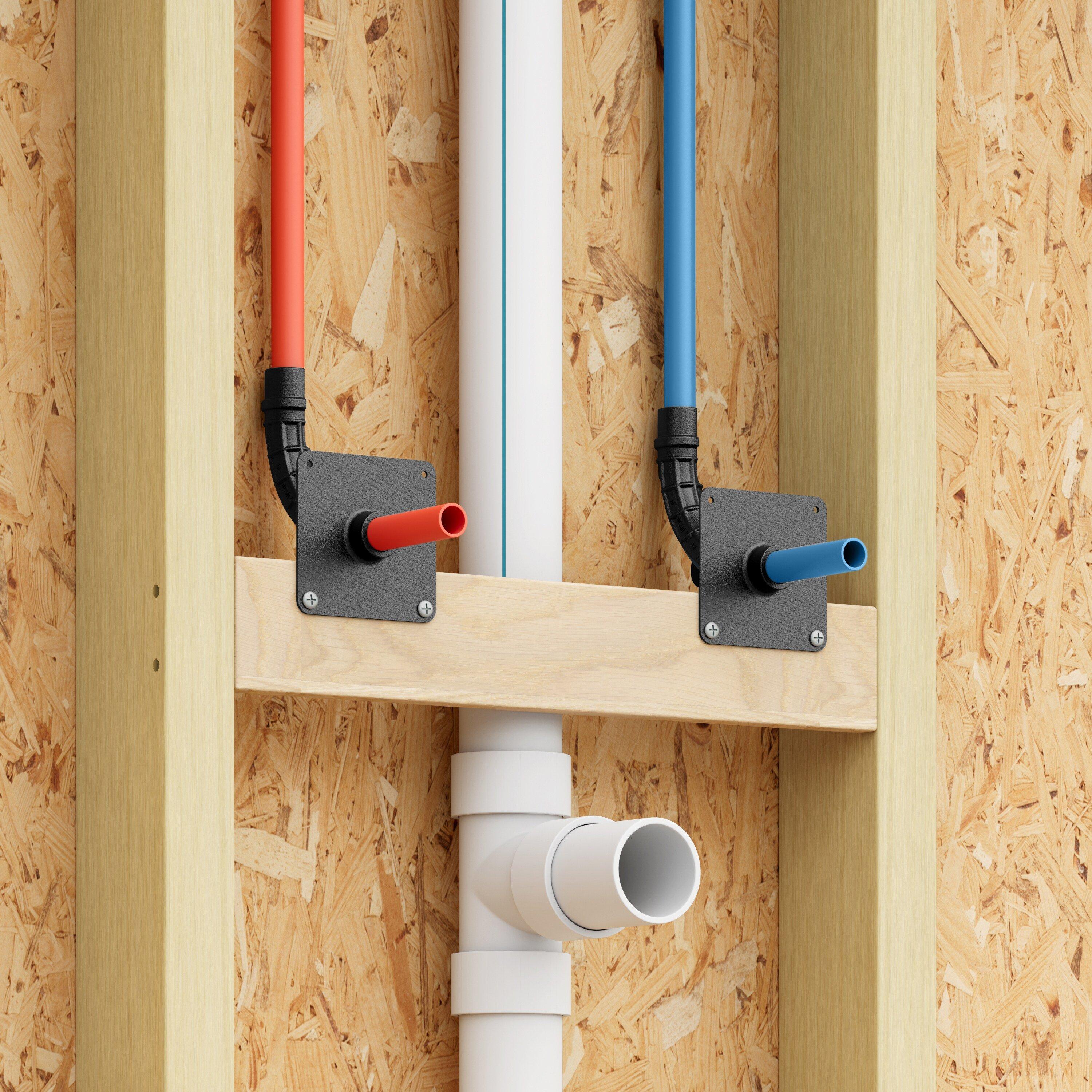 1/2 in. Plastic Pipe Bend Support with Faceplace for PEX 
