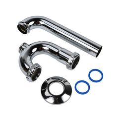 1-1/4 in. Brass P-Trap with Cleanout in Chrome