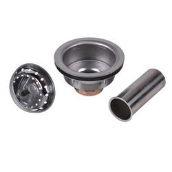 Metal Post Type Basket Strainer with Tailpiece in Stainless Steel