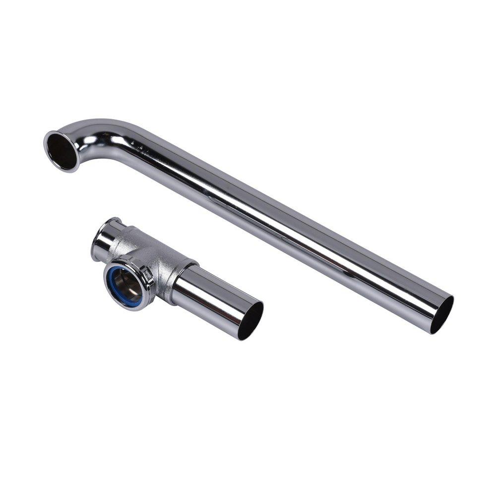 Dearborn Polished Chrome 17 ga Flanged End Outlet Waste in Polished Chrome 