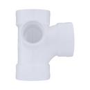 White PVC DWV Sanitary Tee with 2 