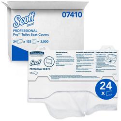 Personal Seat Covers, White 125 Sheets/Pack, 24 Packs/Case