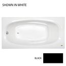 72 x 36 in. Soaker Drop-In Bathtub with End Drain in Black
