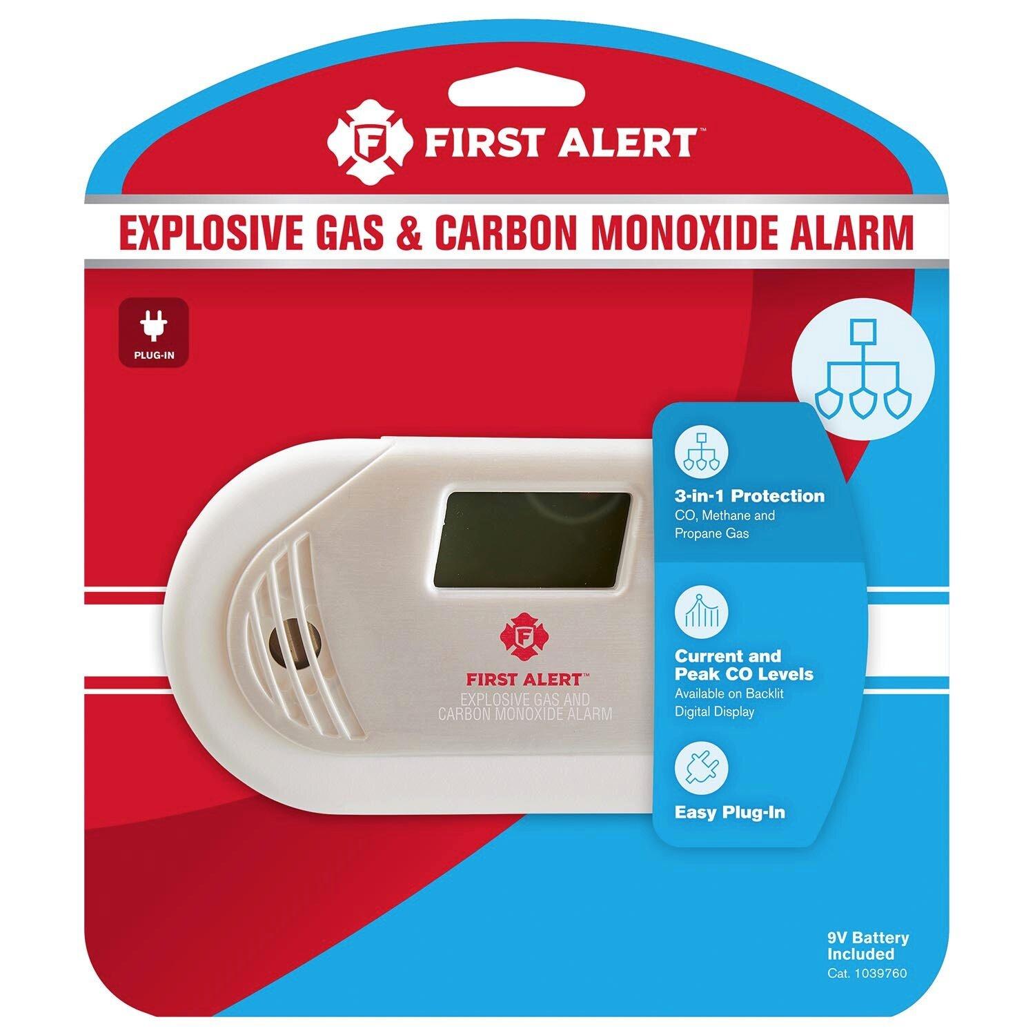 Combo Explosive Gas And Carbon Monoxide Alarm With Digital Display 
