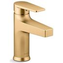 KOHLER Vibrant Brushed Moderne Brass Single Handle Monoblock Bathroom Sink Faucet 