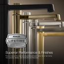 KOHLER Vibrant Brushed Moderne Brass Single Handle Monoblock Bathroom Sink Faucet 