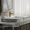 KOHLER Vibrant Brushed Moderne Brass Single Handle Monoblock Bathroom Sink Faucet 