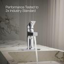 Single Handle Monoblock Bathroom Sink Faucet in Polished Chrome 