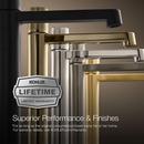 KOHLER Vibrant Brushed Moderne Brass Two Handle Widespread Bathroom Sink Faucet 